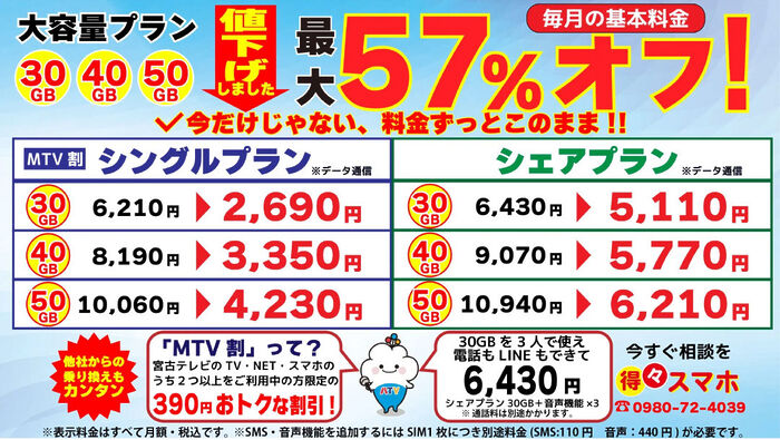 大容量プラン値下げ opt3